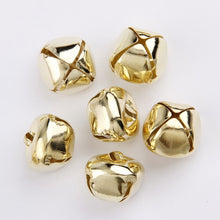 Load image into Gallery viewer, 12/13/15/20/25/30mm Gold/White K Iron Water Plated Christmas Cross Bells Pendant Handmade Party DIY Crafts Accessories