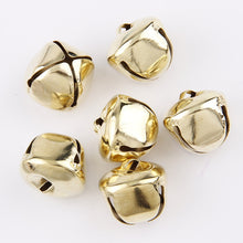 Load image into Gallery viewer, 12/13/15/20/25/30mm Gold/White K Iron Water Plated Christmas Cross Bells Pendant Handmade Party DIY Crafts Accessories
