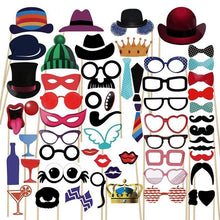 Load image into Gallery viewer, 10-58pcs Fun Wedding Decoration Photo Booth Props DIY Mustache Lips Glasses Mask Photobooth Accessories Wedding Party Supplies
