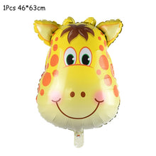 Load image into Gallery viewer, Safari Animals Banner Jungle Party Decoration Safari Party Decor Jungle Theme Animal Balloons 1st Birthday Party Decor Wild One