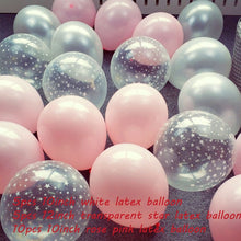 Load image into Gallery viewer, 20pcs12-inch Ink-blue Transparent Star Latex Balloon Happy Birthday 2.2g Pink White Helium Balloon Wedding Party Decor Supplies