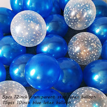 Load image into Gallery viewer, 20pcs12-inch Ink-blue Transparent Star Latex Balloon Happy Birthday 2.2g Pink White Helium Balloon Wedding Party Decor Supplies