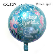 Load image into Gallery viewer, Little Mermaid Fantastic Purple Mermaid Birthday Party Disposable Tableware Decoration Paper Plate Cup Balloons Supplies