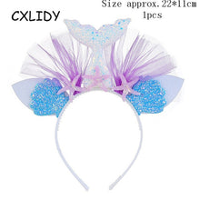 Load image into Gallery viewer, Little Mermaid Fantastic Purple Mermaid Birthday Party Disposable Tableware Decoration Paper Plate Cup Balloons Supplies