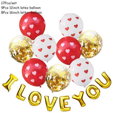 Load image into Gallery viewer, 1Set Love Balloons Confetti Air Balloons Ball Helium Balloon For Valentine's Day Gift Wedding Decoration Balloons Party Supplies
