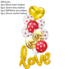 Load image into Gallery viewer, 1Set Love Balloons Confetti Air Balloons Ball Helium Balloon For Valentine's Day Gift Wedding Decoration Balloons Party Supplies
