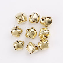 Load image into Gallery viewer, 12/13/15/20/25/30mm Gold/White K Iron Water Plated Christmas Cross Bells Pendant Handmade Party DIY Crafts Accessories
