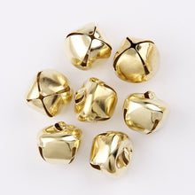 Load image into Gallery viewer, 12/13/15/20/25/30mm Gold/White K Iron Water Plated Christmas Cross Bells Pendant Handmade Party DIY Crafts Accessories
