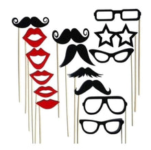 Load image into Gallery viewer, 10-58pcs Fun Wedding Decoration Photo Booth Props DIY Mustache Lips Glasses Mask Photobooth Accessories Wedding Party Supplies
