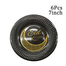 Load image into Gallery viewer, Chicinlife 1Set Eid Mubarak Disposable Paper Cup Plate Ramadan Mubarak Muslim Islamic Festival Party DIY Decoration Supplies
