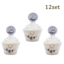 Load image into Gallery viewer, Chicinlife 1Set Eid Mubarak Disposable Paper Cup Plate Ramadan Mubarak Muslim Islamic Festival Party DIY Decoration Supplies
