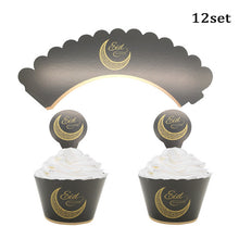 Load image into Gallery viewer, Chicinlife 1Set Eid Mubarak Disposable Paper Cup Plate Ramadan Mubarak Muslim Islamic Festival Party DIY Decoration Supplies
