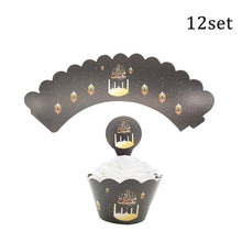 Load image into Gallery viewer, Chicinlife 1Set Eid Mubarak Disposable Paper Cup Plate Ramadan Mubarak Muslim Islamic Festival Party DIY Decoration Supplies
