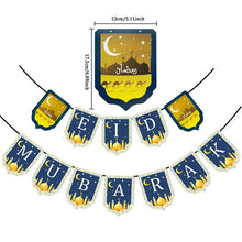 Load image into Gallery viewer, Chicinlife 1Set Eid Mubarak Disposable Paper Cup Plate Ramadan Mubarak Muslim Islamic Festival Party DIY Decoration Supplies
