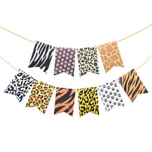 Load image into Gallery viewer, Safari Animals Banner Jungle Party Decoration Safari Party Decor Jungle Theme Animal Balloons 1st Birthday Party Decor Wild One
