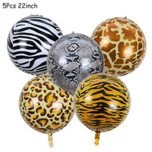 Load image into Gallery viewer, Safari Animals Banner Jungle Party Decoration Safari Party Decor Jungle Theme Animal Balloons 1st Birthday Party Decor Wild One
