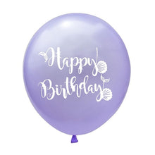 Load image into Gallery viewer, Little Mermaid Fantastic Purple Mermaid Birthday Party Disposable Tableware Decoration Paper Plate Cup Balloons Supplies
