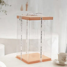 Load image into Gallery viewer, 6inch 8inch 10inch Transparent Cake Box Plastic Cake Packaging Box Organizer Cake Boxes And Packaging Boxes DIY Wedding Gift Box
